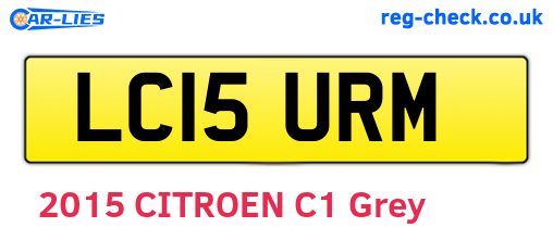 LC15URM are the vehicle registration plates.