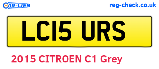 LC15URS are the vehicle registration plates.