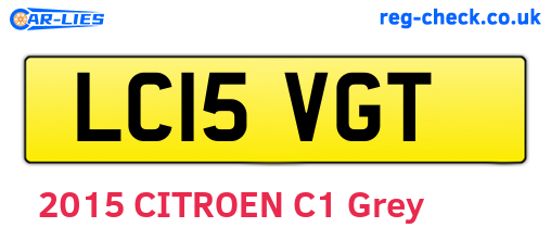 LC15VGT are the vehicle registration plates.