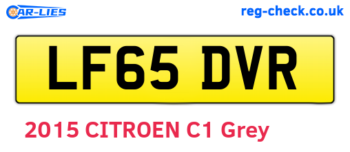 LF65DVR are the vehicle registration plates.