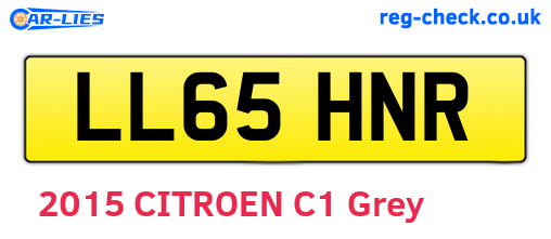 LL65HNR are the vehicle registration plates.