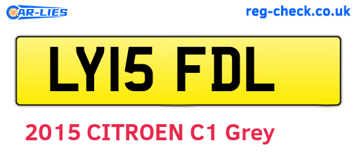 LY15FDL are the vehicle registration plates.