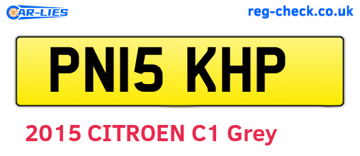 PN15KHP are the vehicle registration plates.