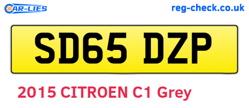 SD65DZP are the vehicle registration plates.