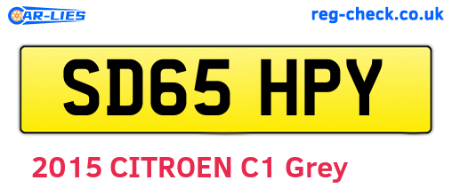 SD65HPY are the vehicle registration plates.
