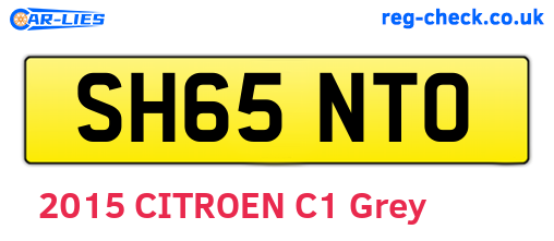 SH65NTO are the vehicle registration plates.