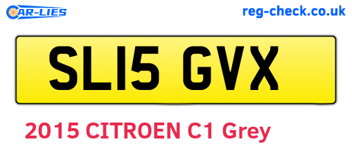SL15GVX are the vehicle registration plates.
