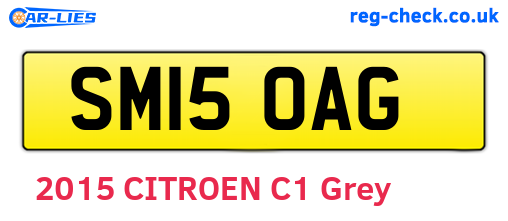 SM15OAG are the vehicle registration plates.