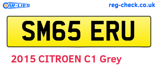 SM65ERU are the vehicle registration plates.