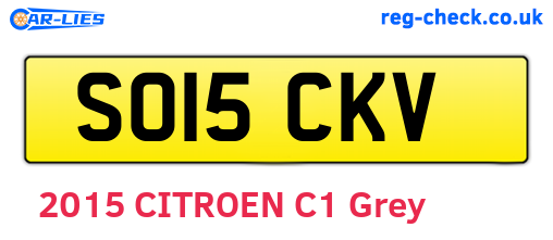SO15CKV are the vehicle registration plates.
