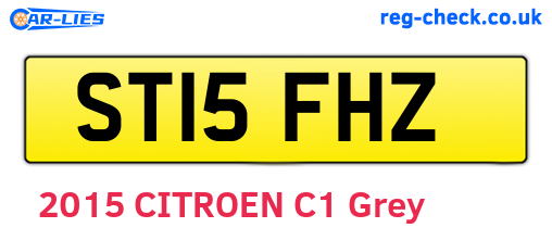 ST15FHZ are the vehicle registration plates.