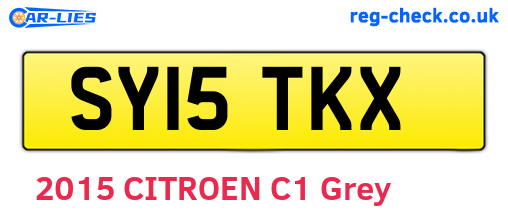 SY15TKX are the vehicle registration plates.