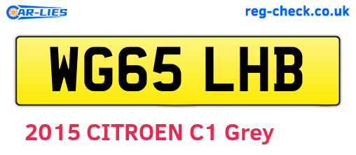 WG65LHB are the vehicle registration plates.