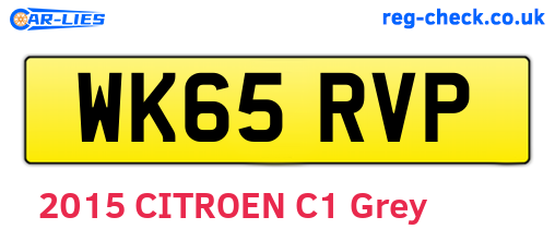 WK65RVP are the vehicle registration plates.