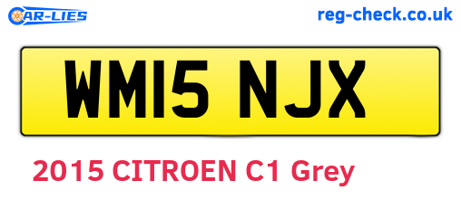 WM15NJX are the vehicle registration plates.