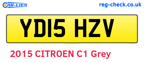 YD15HZV are the vehicle registration plates.