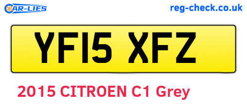 YF15XFZ are the vehicle registration plates.