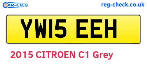 YW15EEH are the vehicle registration plates.