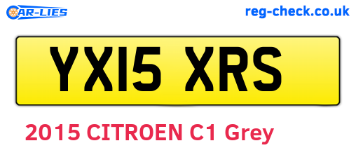 YX15XRS are the vehicle registration plates.