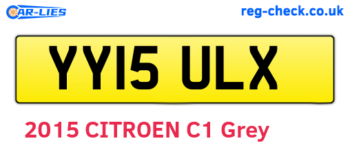 YY15ULX are the vehicle registration plates.