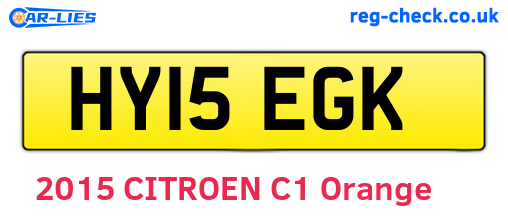 HY15EGK are the vehicle registration plates.