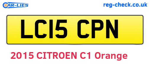 LC15CPN are the vehicle registration plates.