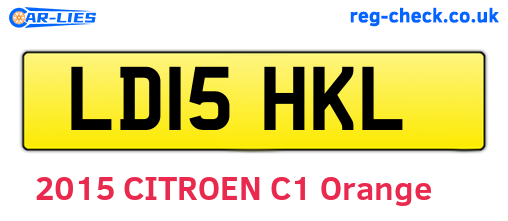 LD15HKL are the vehicle registration plates.