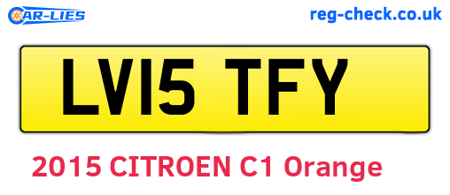 LV15TFY are the vehicle registration plates.
