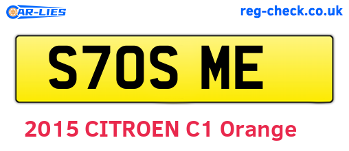 S70SME are the vehicle registration plates.