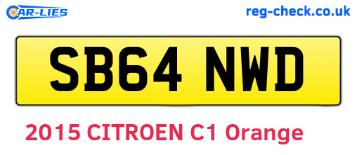 SB64NWD are the vehicle registration plates.