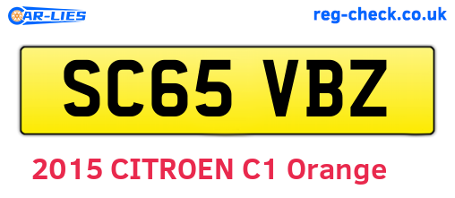 SC65VBZ are the vehicle registration plates.