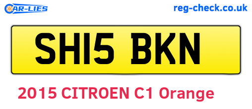 SH15BKN are the vehicle registration plates.