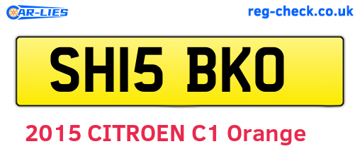 SH15BKO are the vehicle registration plates.