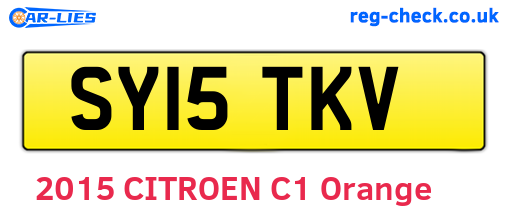 SY15TKV are the vehicle registration plates.