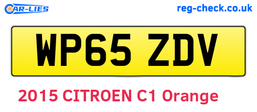 WP65ZDV are the vehicle registration plates.