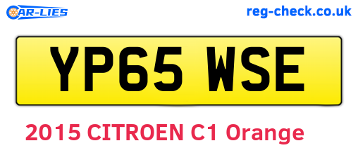 YP65WSE are the vehicle registration plates.