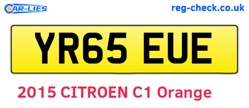 YR65EUE are the vehicle registration plates.