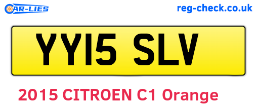 YY15SLV are the vehicle registration plates.