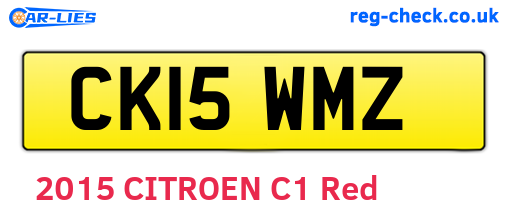 CK15WMZ are the vehicle registration plates.