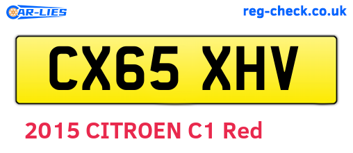 CX65XHV are the vehicle registration plates.