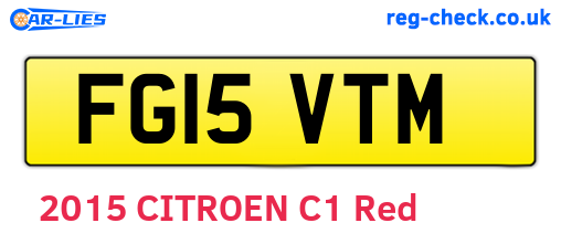 FG15VTM are the vehicle registration plates.