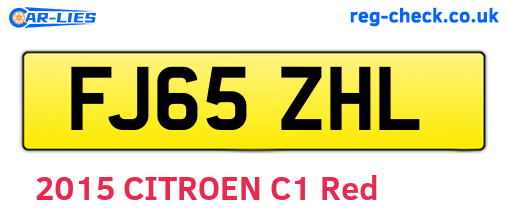 FJ65ZHL are the vehicle registration plates.