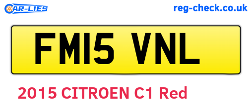 FM15VNL are the vehicle registration plates.
