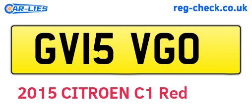 GV15VGO are the vehicle registration plates.