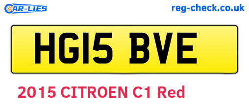 HG15BVE are the vehicle registration plates.