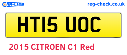 HT15UOC are the vehicle registration plates.