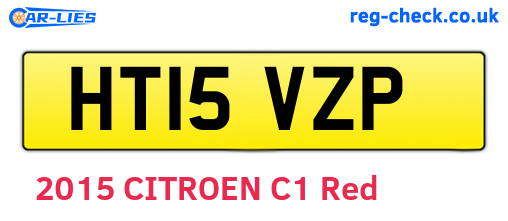 HT15VZP are the vehicle registration plates.