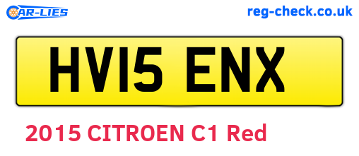 HV15ENX are the vehicle registration plates.