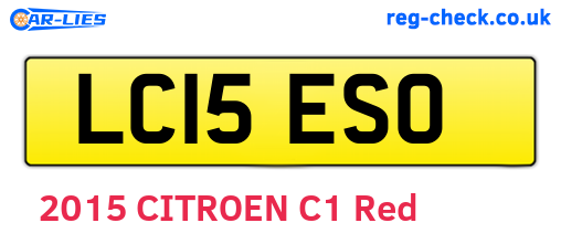 LC15ESO are the vehicle registration plates.