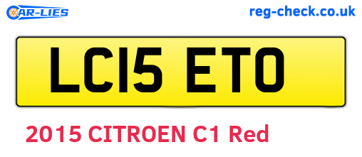 LC15ETO are the vehicle registration plates.